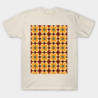 Retro Geometric Pattern with Heart Shapes T-Shirt